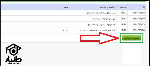 پیگیری درخواست در سامانه موحد